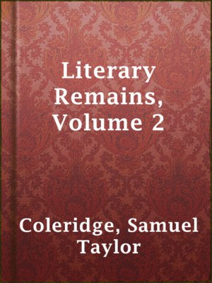 cover image of Literary Remains, Volume 2